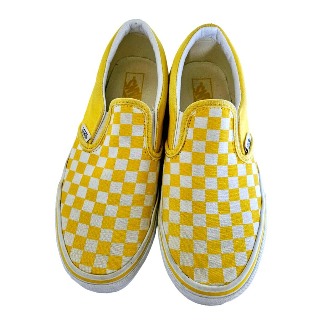 Vans Classic Slip-On Yellow Checkerboard